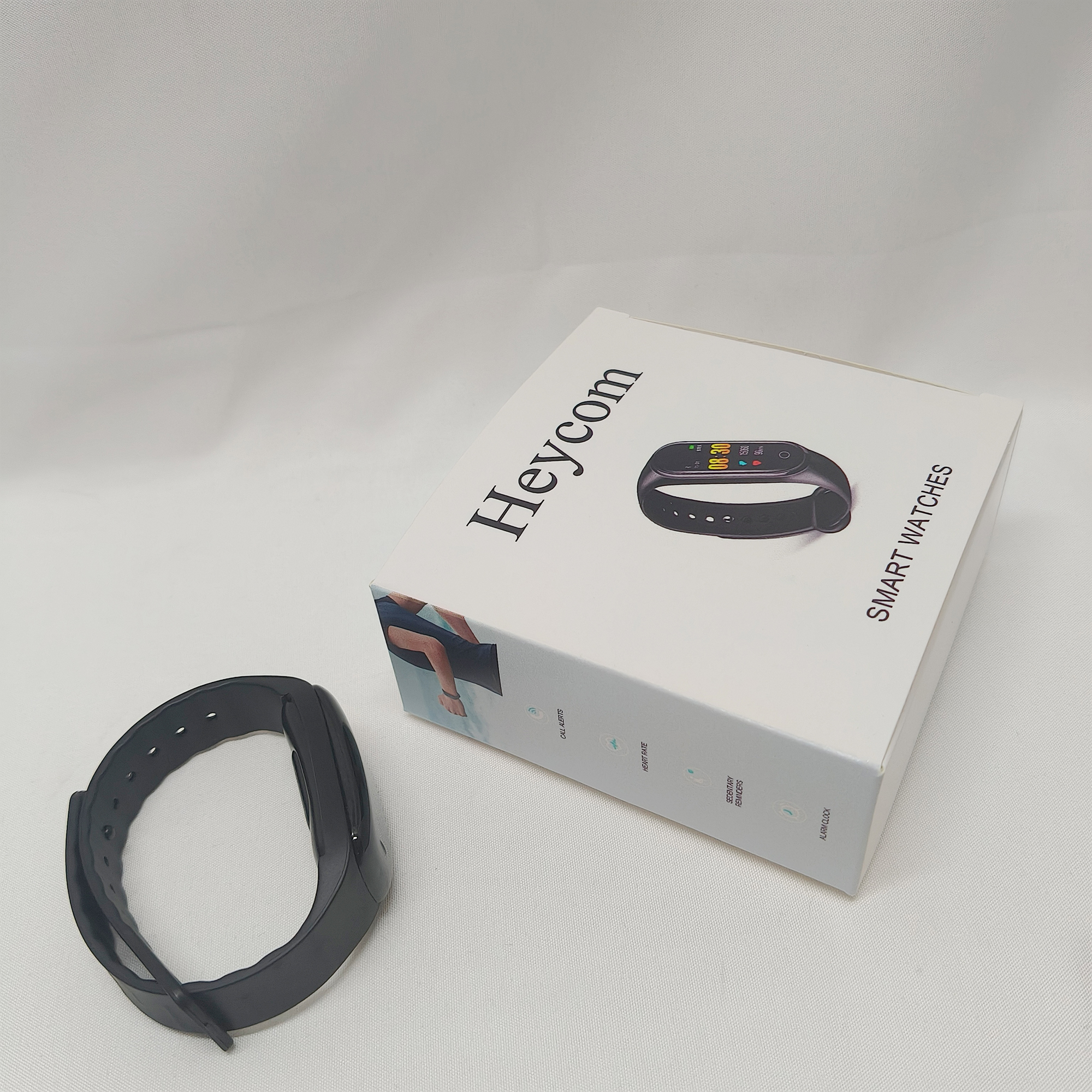 Heycom-Smart watches-Smartwatch with Fitbit Activity Tracking - Heart Rate Tracking Watch - Matte Black Stainless Steel case with Obsidian Active band - Image 6