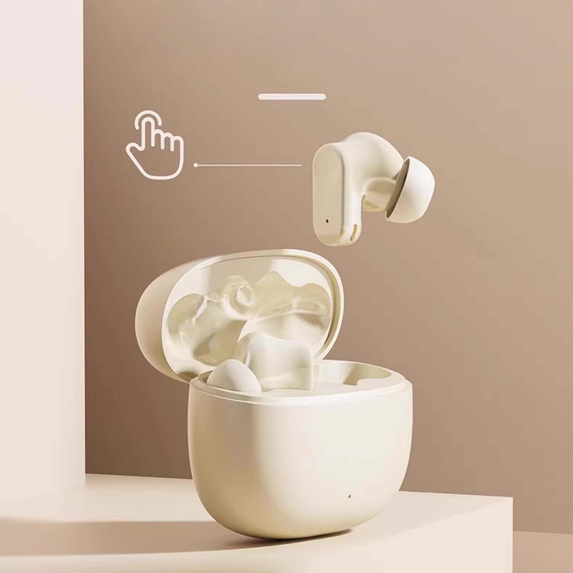 Heycom-Earphones-Wireless Earbuds, Bluetooth 5.4 Ear Buds LED Power Display Headphones Bass Stereo, Bluetooth Earbuds in-Ear Noise Cancelling Mic